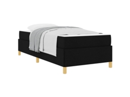 Estrutura da Cama com Colchão Preto Tecido MAISON EXCLUSIVE 80x200 cm