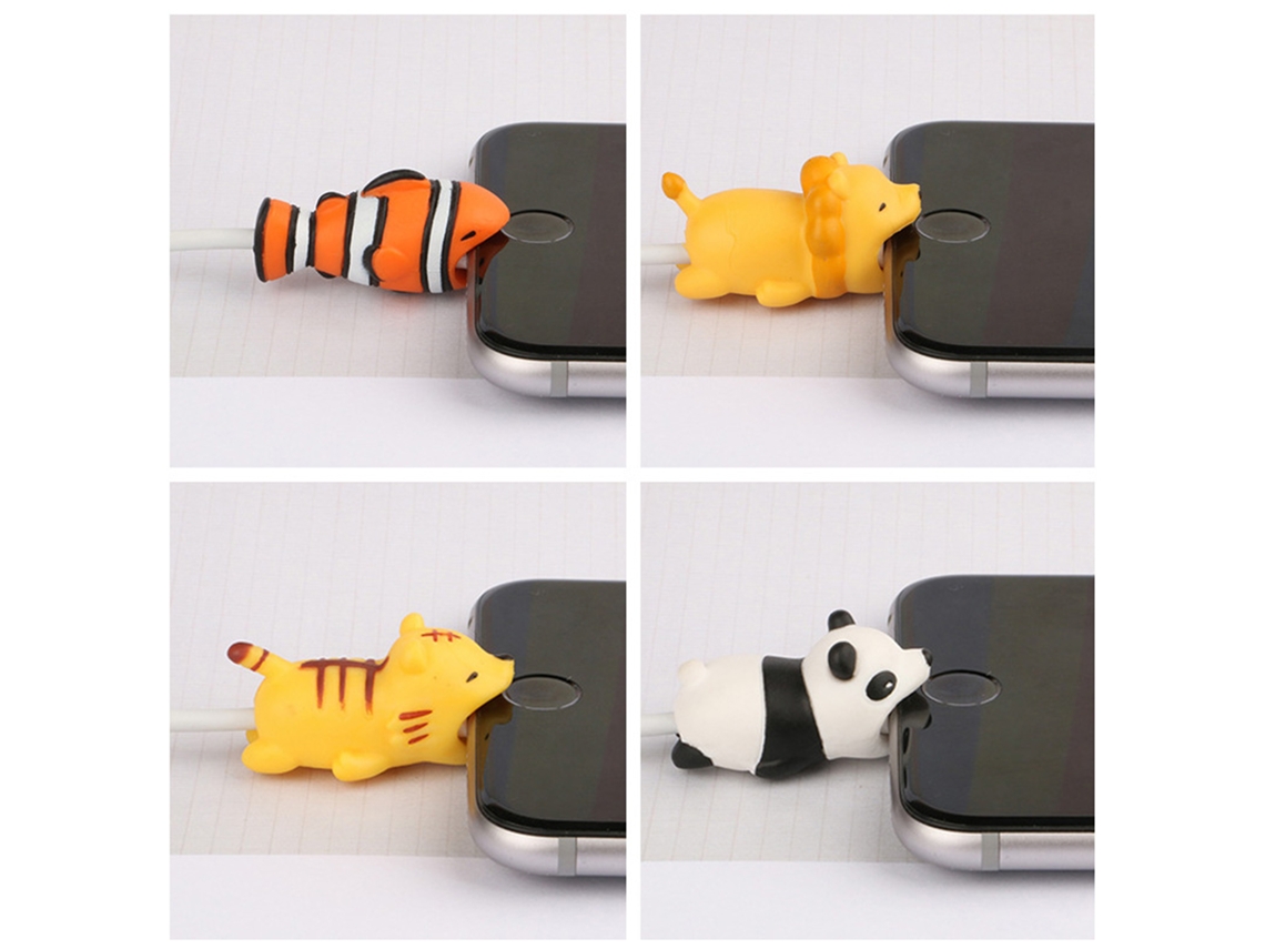 Animal-shaped Data Cable Protector, Silicone Material, Anti-break Bite-resistant, Eoocoo