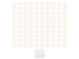 100 Clip de Papel em Forma de Coração Metal Fofo Portáteis Pequenos para Organizar Documentos Cor Gold