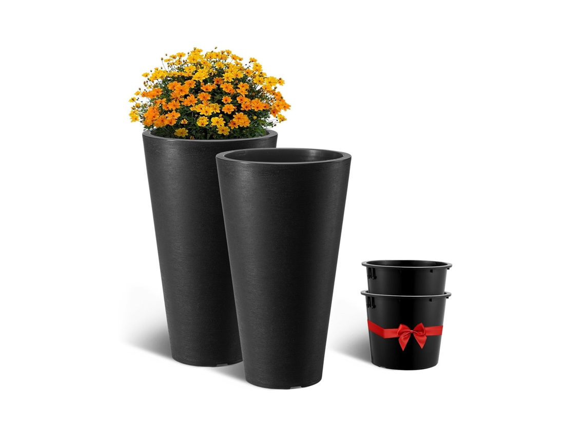 Copos Highball Vevor, pacote com 2, 590 mm, formato redondo e cônico, vermelho