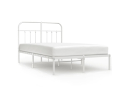 Estrutura de Cama com Cabeceira Metal Branco MAISON EXCLUSIVE 120x190 cm