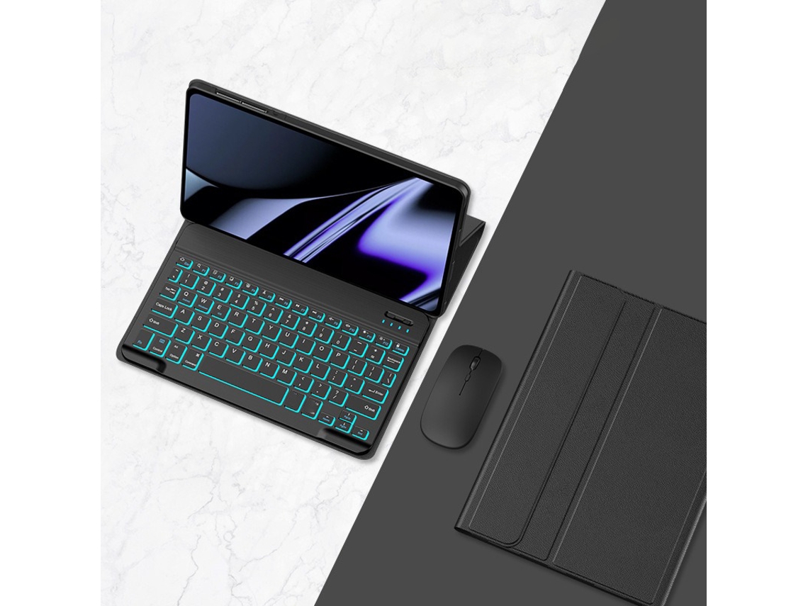 Capa Teclado Para Xiaomi Redmi Pad Pro 12,1 Polegadas, Com Teclado E Mouse Bluetooth Retroiluminado (preto) Cuich (2024)