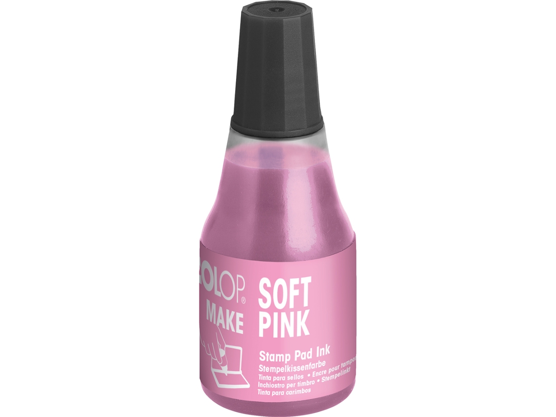 Tinta para Carimbo COLOP Make 25 Ml Rosa Suave
