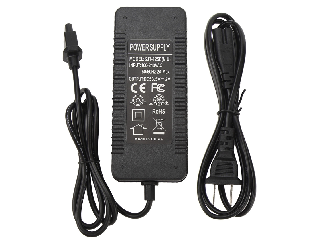 Carregador de Bateria para Patinete 53.5v 2a Universal para Bicicleta Elétrica