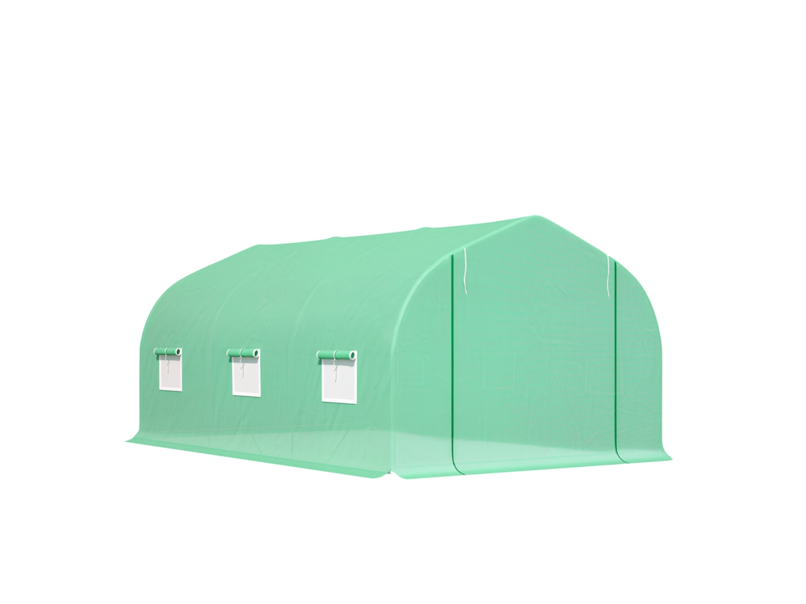 Estufa Externa S/MARCA 4 Níveis com Prateleiras, Estrutura Aço, 143x73x195 Cm, Verde