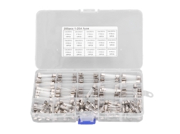 Kit de 200 fusíveis de vidro automotivos 5x20mm 6x30mm 250V | S/MARCA