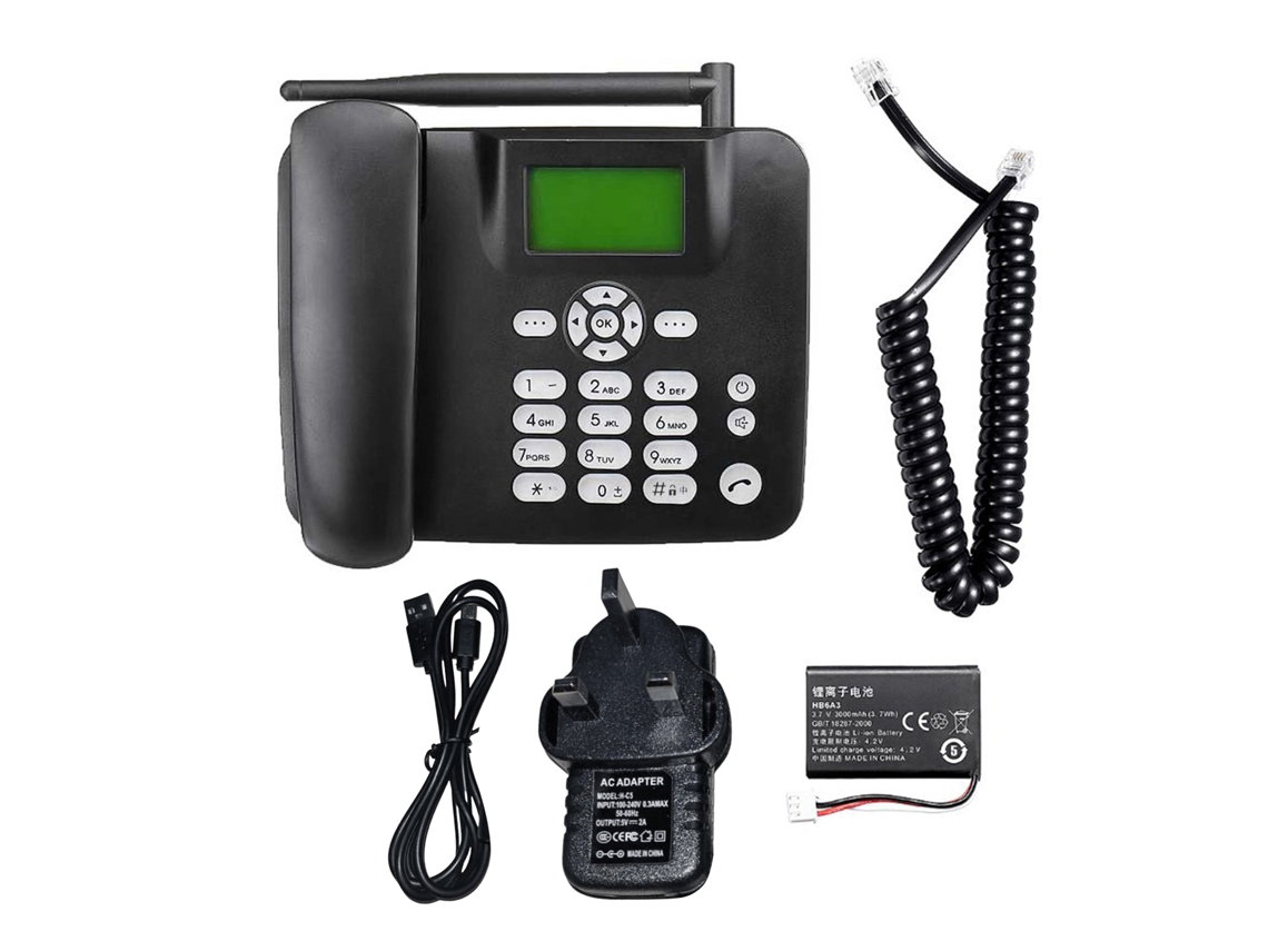 Teléfono Inalámbrico Fijo Gsm 2g Con Antena Sms Alarma Para Hogar Oficina Hotel