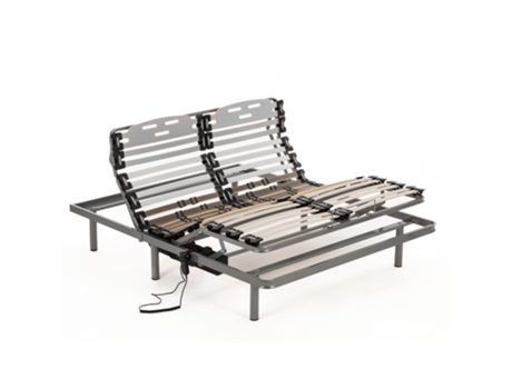 Sommier Articulado Mando Procare Láminas NALUI Cinzento (190x67x25cmcm)