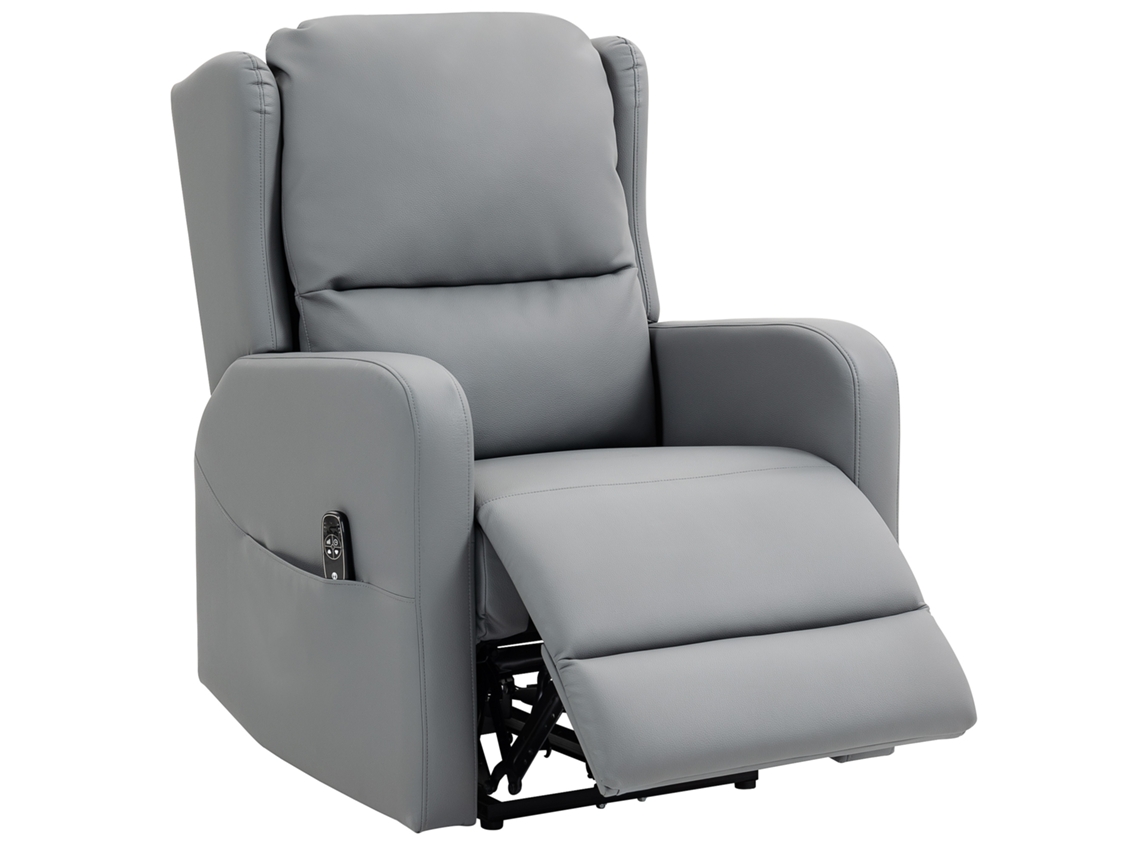 Poltrona Ajustável para Idosos com Inclinação e Controle Remoto SINI TECH STORE (144x91x88 cm) Cinza escuro