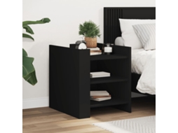 Vidaxl Mesa Cabeceira 45x50x50 Cm Derivados De Madeira Preto