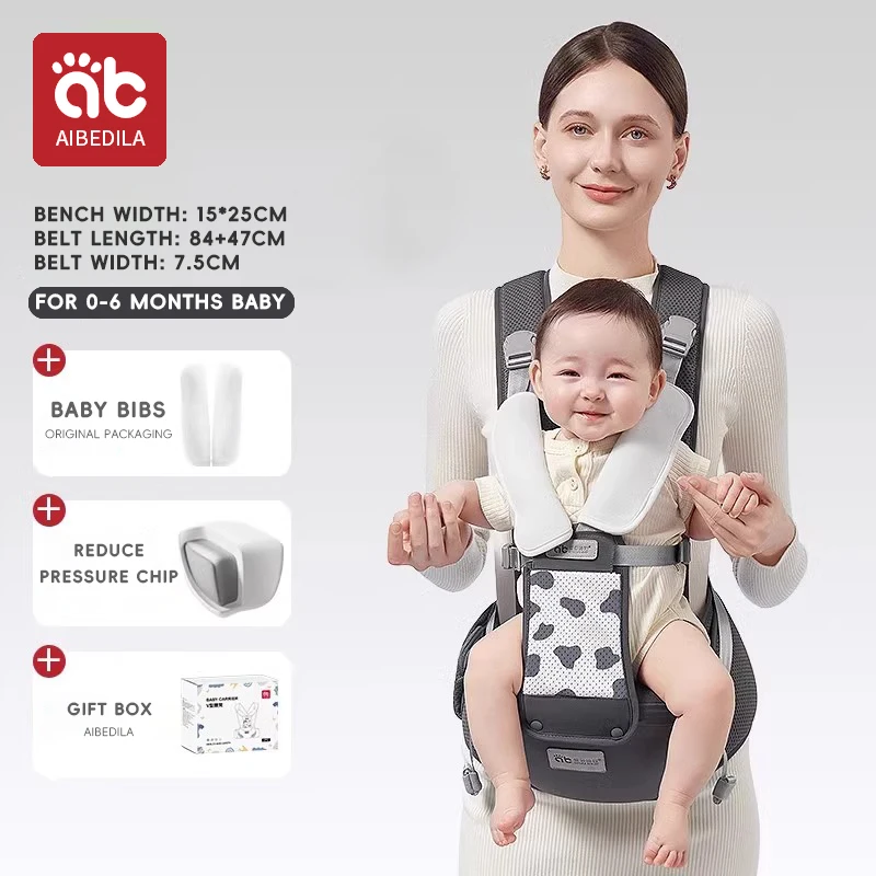 Canguru para Bebês, Modelo Ergonômico MDUG (preto Sem Botões)