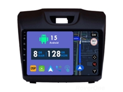Auto Rádio Carro Bluetooth Autoradio 8GB RAM 128G ROM CarPlay Navegação GPS Ecrã Táctil RoverOne para Chevrolet S10 Isuzu DMAX 2013 2014 2015  