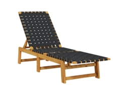 Sun Lounger, Sun Loungers Vidaxl Preto Madeira De Acácia (n/a)