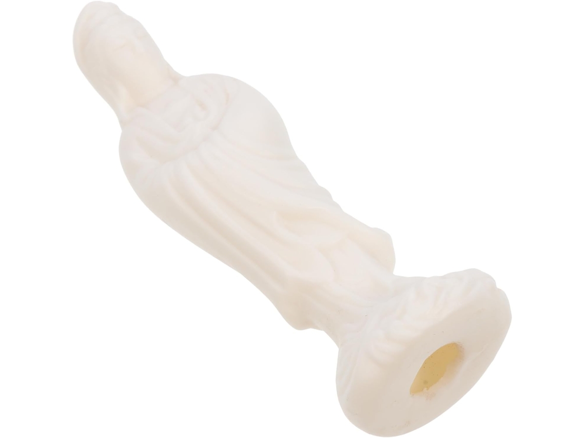 Estátua Guanyin Cerâmica Branca Estilo Chinês Portátil Fácil Mover Decoração Ideal Presentes Vindas Interiores GOKOCO