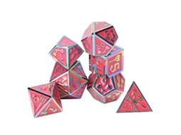 Primerox conjunto de Dados Poliédricos de Metal 7 Peças para Jogos de Mesa Rpg Acessório Sem Odor