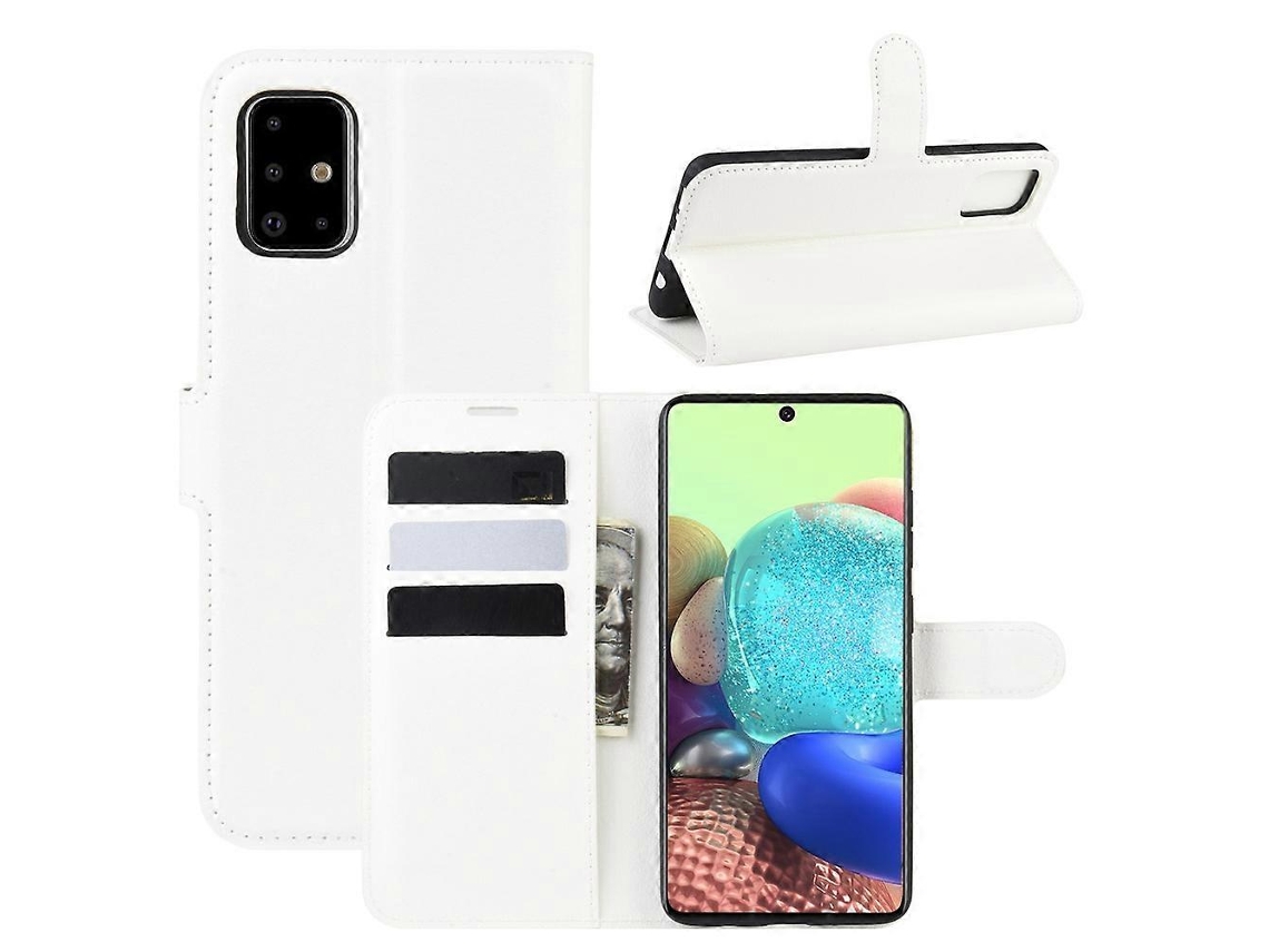 Capa Protetora Horizontal Com Textura De Lichia Para Galaxy A71 5g, Com Suporte, Compartimentos Para Cartão E Carteira