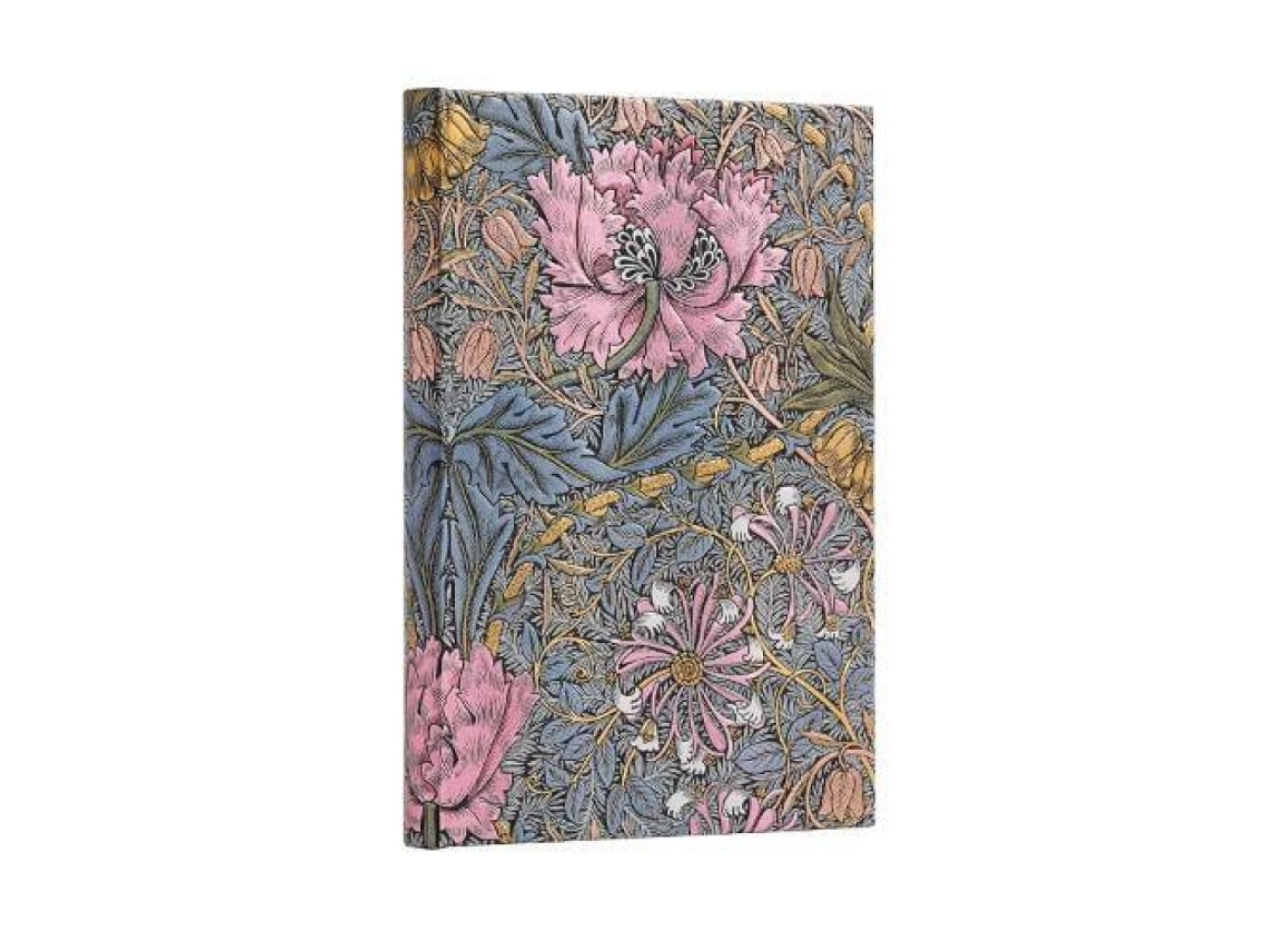 Livro Morris Pink Honeysuckle Midi Lined Hardcover Journal de Paperblanks (Inglês)