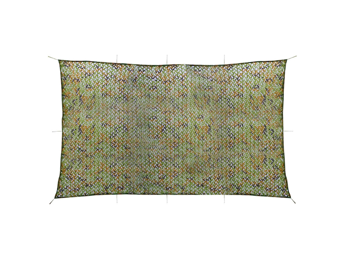 Vidaxl Rede De Camuflagem Com Saco De Armazenamento 2x7 M Verde