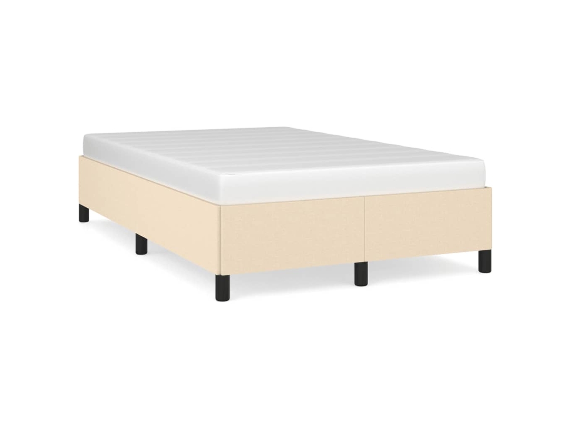 Bed Frame, Bed Frames Vidaxl Creme Tecido (120 X 190 Cm)