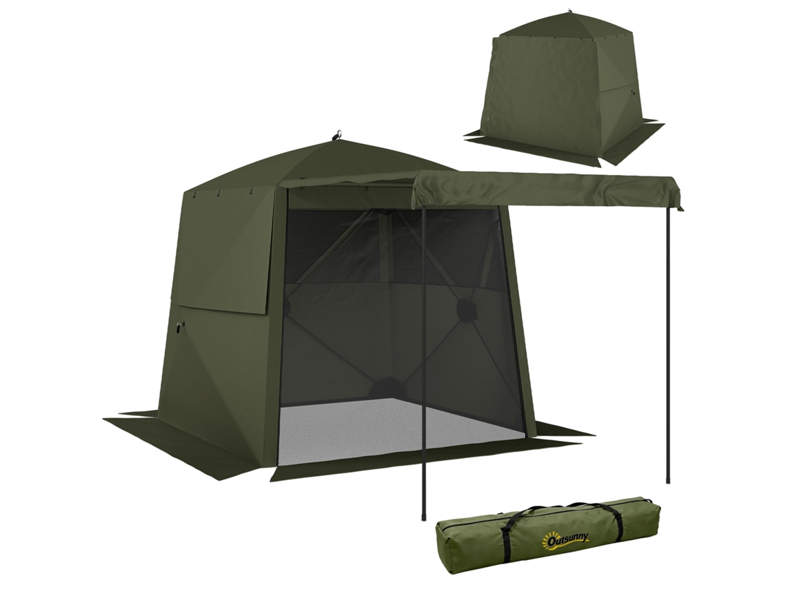 Pavilhão Pop up 2x2m Impermeável Resistente, 4 Paredes com Tela e Porta, Uv30+ DECORALAR TECH
