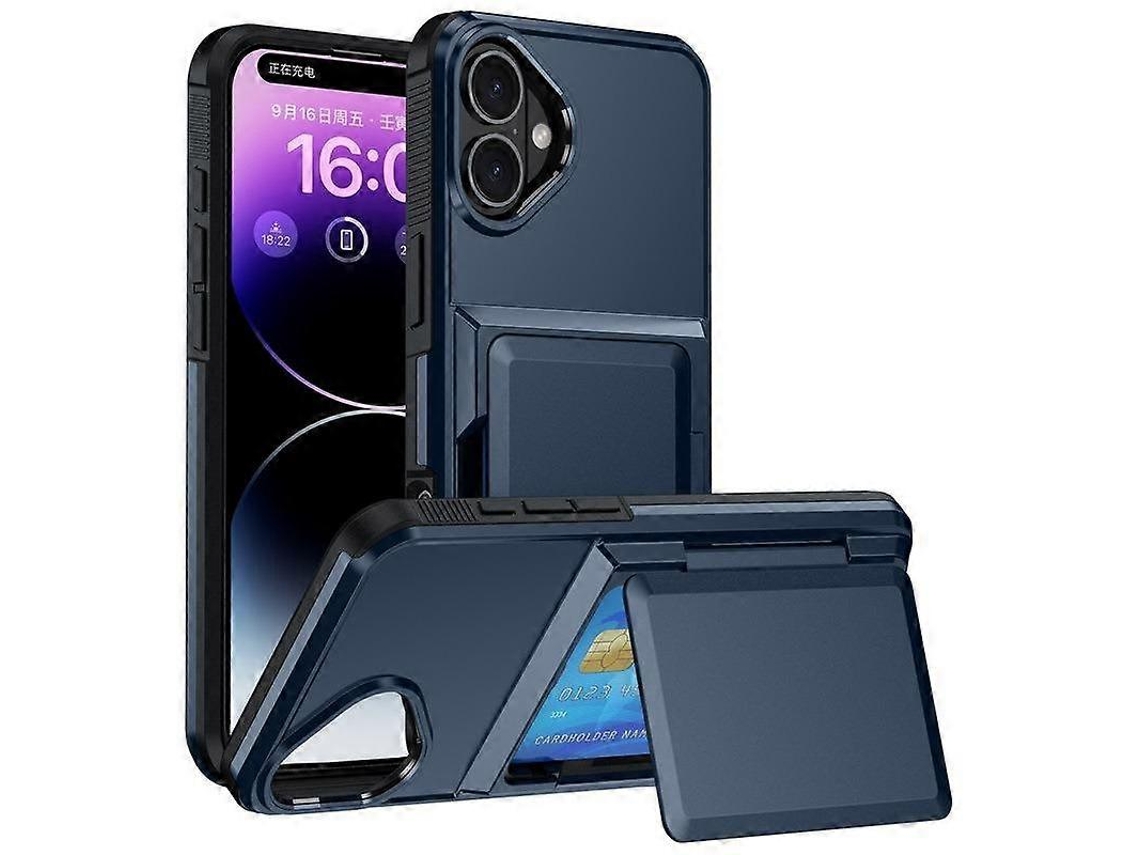 Capa De Celular À Prova De Choque Com Suporte Para Cartão Kalebol Flip