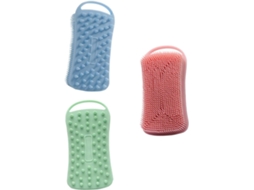 Lurelia Pack De 3 Escovas De Silicone Para Corpo E Rosto, Silicone Macio, Dupla Face E Portátil, Uso Diário