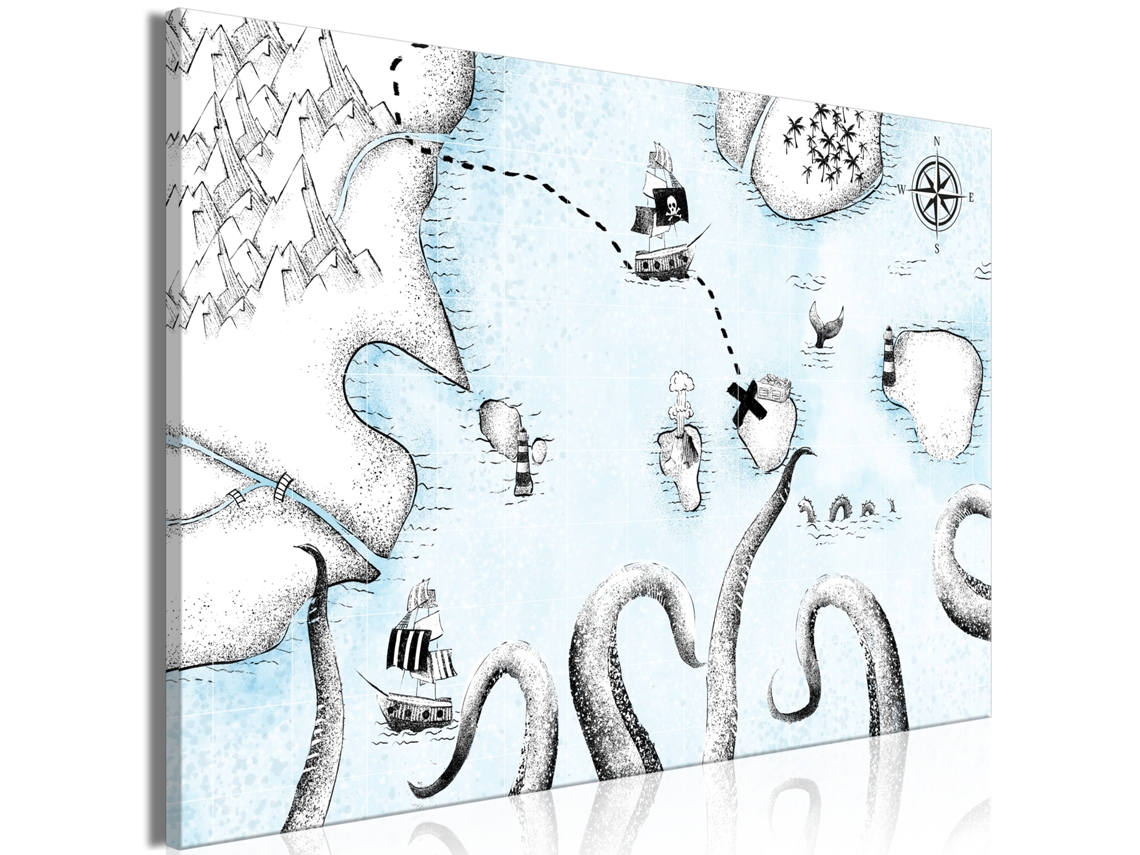Quadro ARTGEIST Treasure Map (1 Part) Wide (60x40)