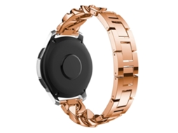 Bracelete de Aço Inoxidável 22Mm Carreira Única com Diamante para Garmin Vivoactive 4/Venu 2 Ouro Rosa