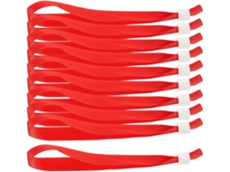 Conjunto Stobok com 40 pulseiras vermelhas para eventos, duráveis e resistentes, perfeitas para shows, festivais e