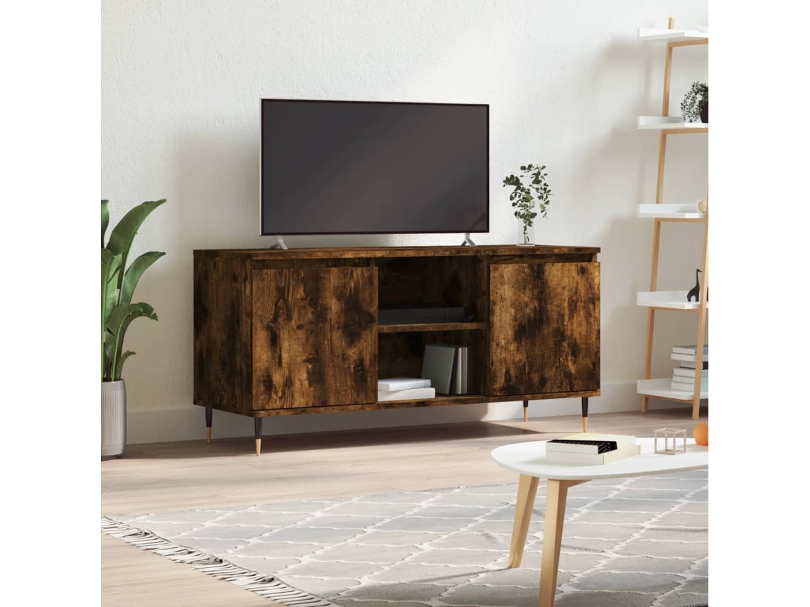 Vidaxl Móvel De Tv 104x35x50 Cm Derivados De Madeira Carvalho Fumado