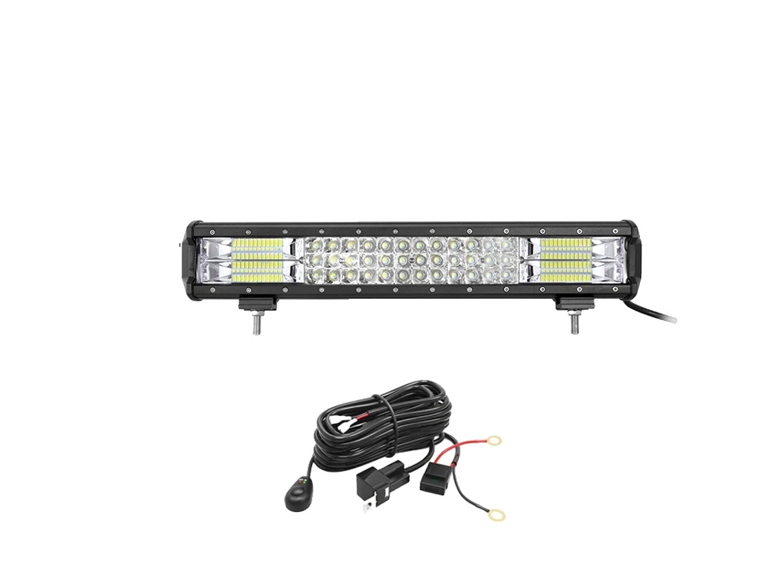 Barra De Luz De Trabalho Led, Feixe Combinado, Offroad,252w Com Kit De Fio Oem