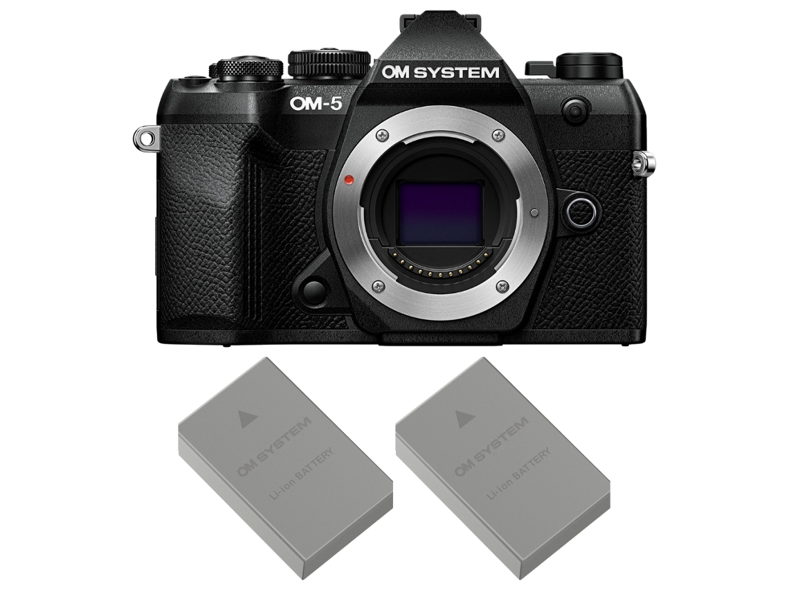Om 5 Mark Ii Preto + 2 Om System Bls 50 + Ebook “20 Dicas para Fotos Que Impressionam” OM SYSTEM