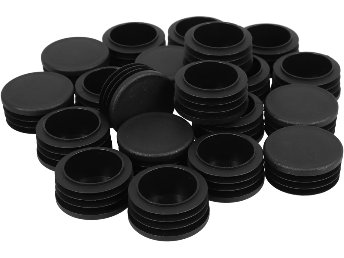 Tampas Redondas De Nylon Frcolor Para Tubos Aço E Alumínio, Design Antiderrapante, Fácil Instalação, Pacote Com 20 Unidades
