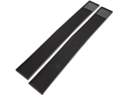 Protetor De Bar Retangular Collbath Em Pvc, 2 Peças, Preto