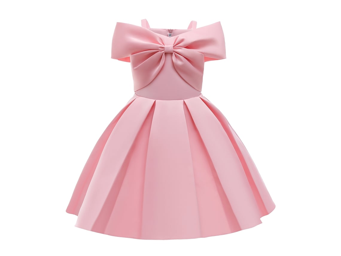 Vestido NNJXD Princesa Ombro Poliéster para Menina (130 cm Rosa
