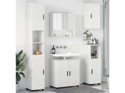 Vidaxl Conjunto De Móveis Para Banheiro 5 Unid. Branco Brilhante
