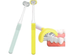 Conjunto De 3 Escovas De Dentes Em Formato De U, Próprias Para Crianças Com Autismo No Reino Unido (cores Aleatórias)