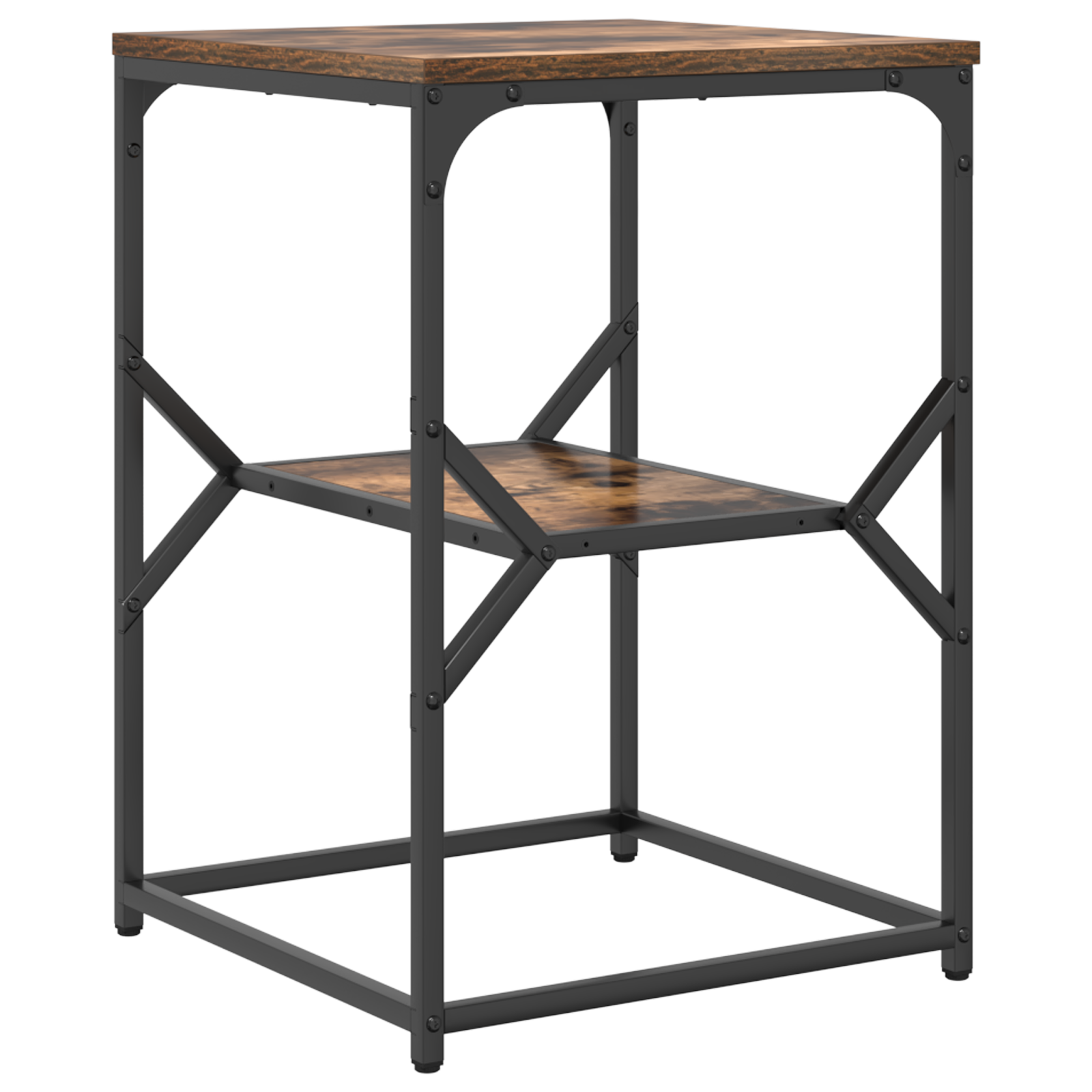 Conjunto 1 Mesa Lateral Vidaxl Castanho Derivados De Madeira (41 X 40 X 60 Cm)