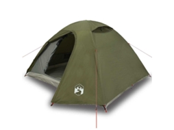 Tenda campismo cúpula p/ 4 pessoas VIDAXL impermeável verde azeitona