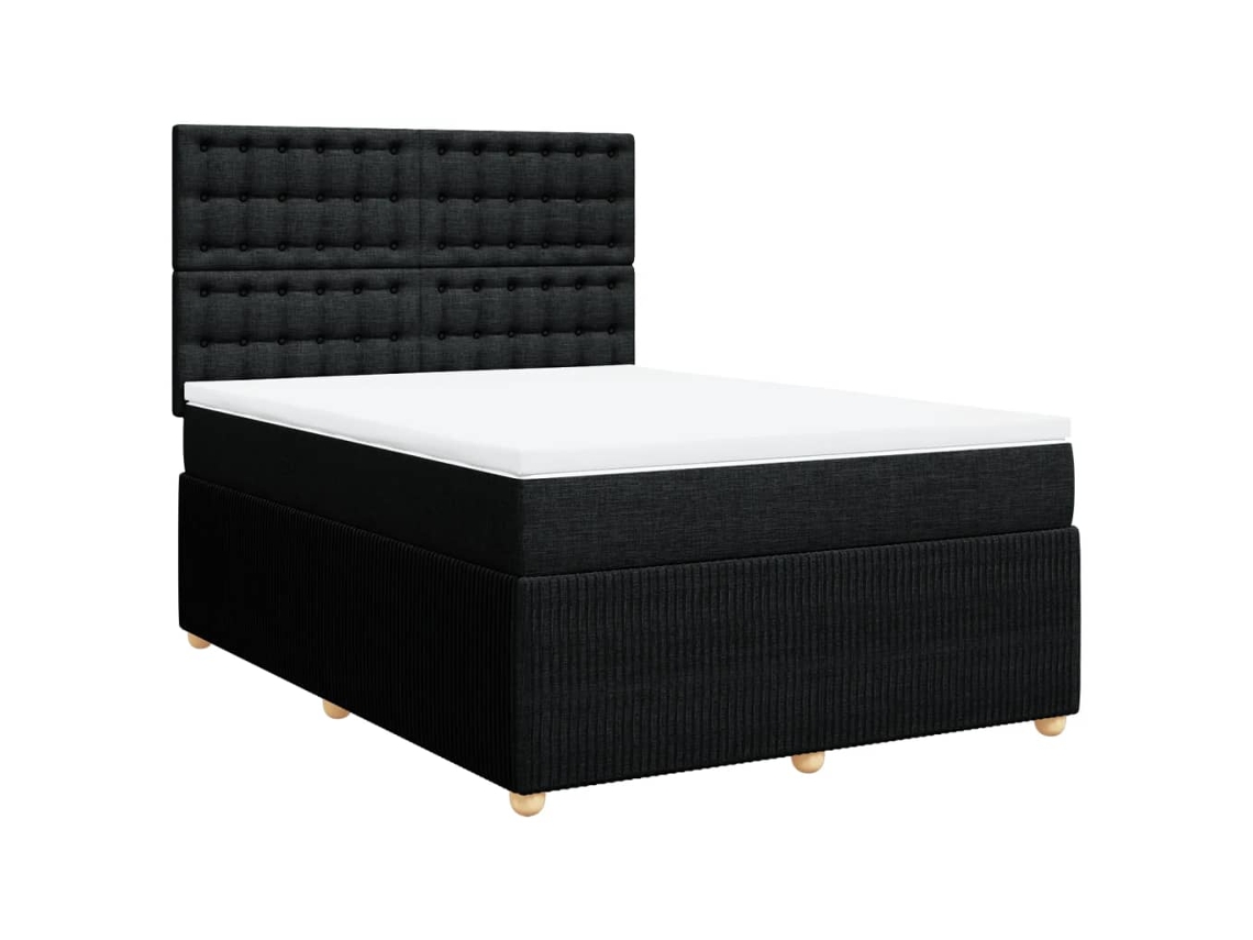Box Spring Bed, Box Spring Beds Vidaxl Preto Tecido (140 X 190 Cm)