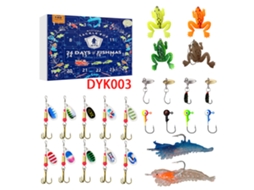 Contagem Regressiva Kit De Pesca De Natal, Amantes Da Pesca, Caixa Cega Do Calendrio De Chegada Presente Criativo