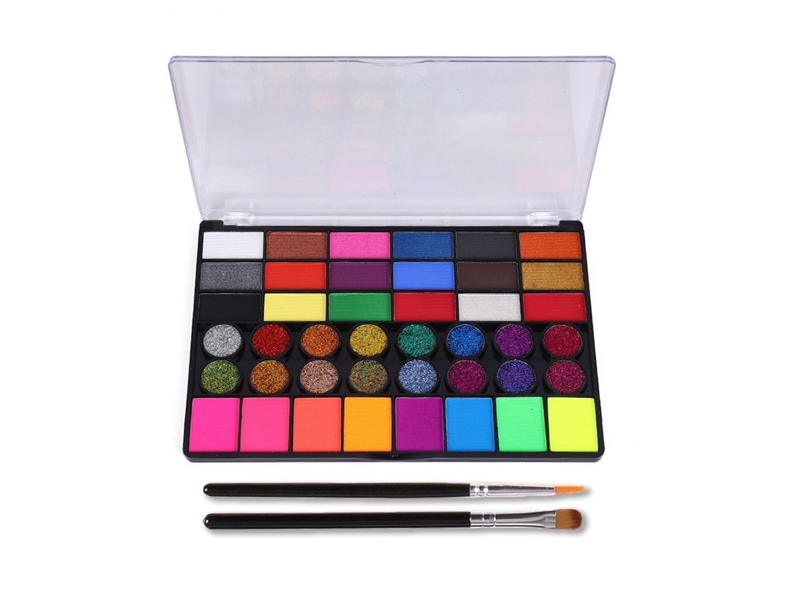 42 Cores Pintura de Rosto Tinta À Base de Água Halloween Natal Copa do Mundo ZSANFS