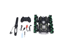 Ats coche Rc de Acrobacias com Sensor de Gestos 360° Flip com Luz e Música Presente para Crianças de 8 Anos (verde)