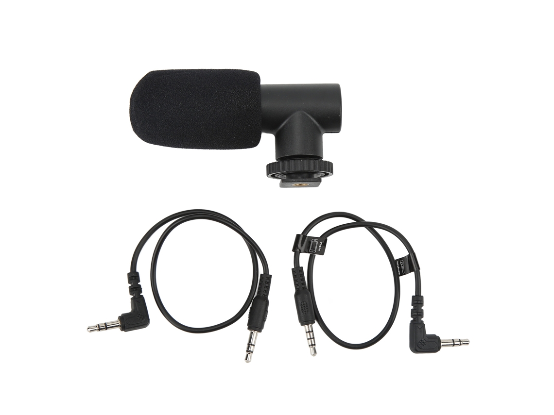 Camera Microphone 3.5mm Jack Noise Canceling Universal Mobile Phone Mic For Interviews Video Recordings LAXISCREED