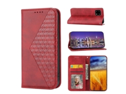 Capa De Couro Magnética Com Textura De Bezerro E Grade Cúbica Para Motorola Moto G Stylus 5g 2023