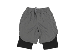 Bermudas Esportivas Masculinas de Secagem Rápida Respiráveis para Corrida e Treinamento Cinza L