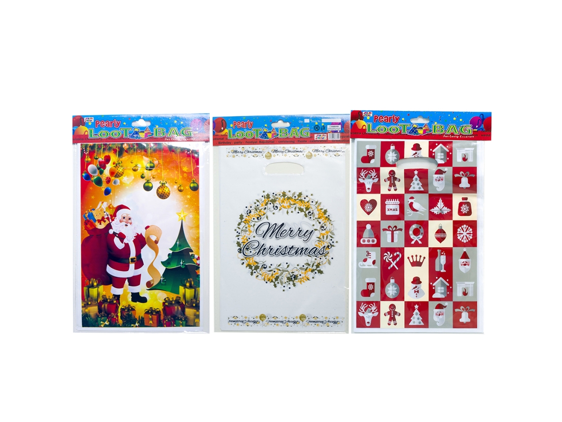 30 Peças de Sacolas Plásticas de Natal Sacolas de Doces de Natal Sacolas para Lembrancinhas de Festa de Natal