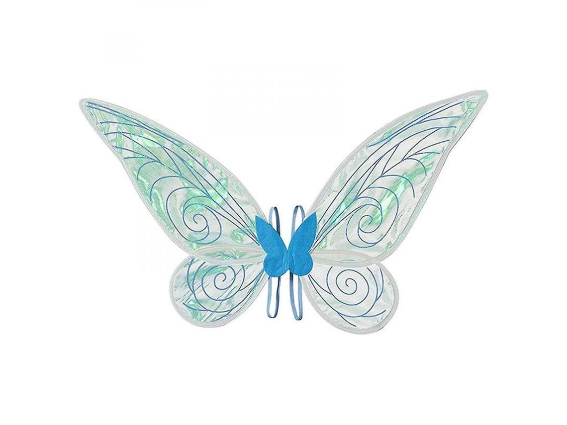 2026-alas De Hada Mariposa Brillantes Para Disfraces De Halloween Duraderas Niñas Mujeres Fiesta 48x60cm Azul