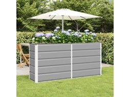 Vidaxl Floreira Cinzento-claro 160 X 40 X 75 Cm Aço