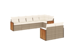 Garden Sofa Set, Garden Sofa Sets Vidaxl Bege Rattan / Vime (n/a)